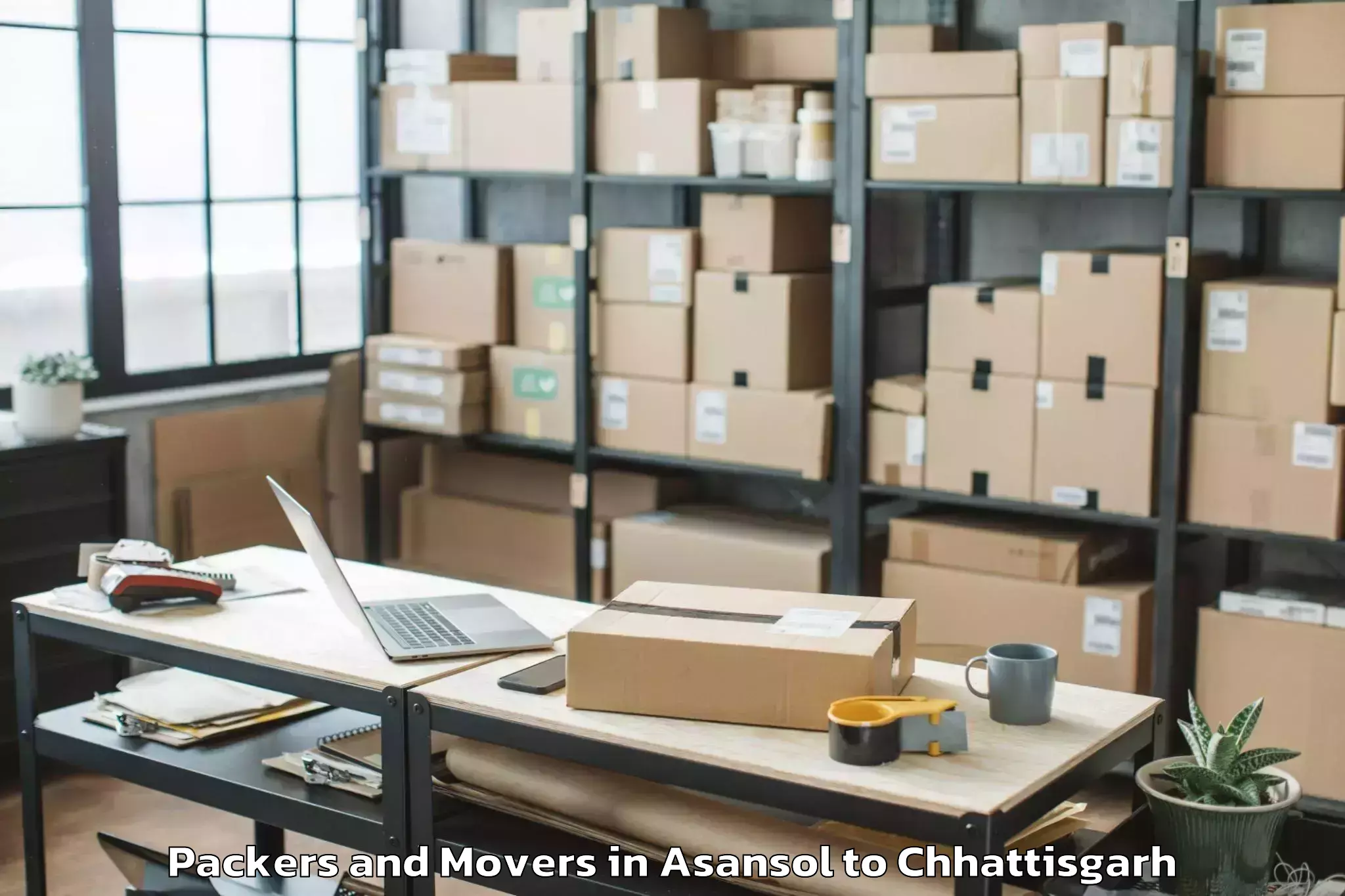 Reliable Asansol to Kirandul Packers And Movers